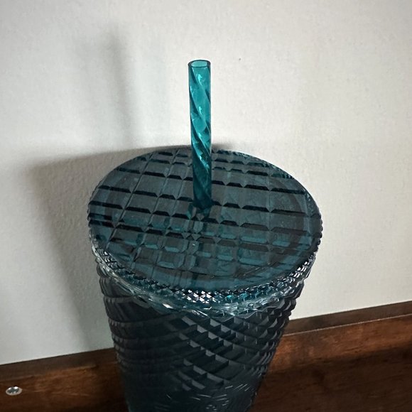 STARBUCKS Jade Ombre Teal Green Jewel Venti 24oz Tumbler Clear Gradient Crystal - Picture 4 of 15